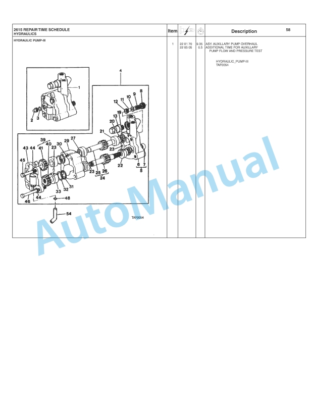 Massey Ferguson 2615 Tractor Repair Time Schedule 4283074M3-4