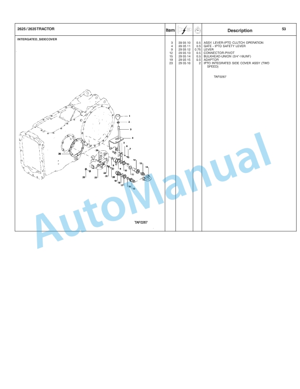 Massey Ferguson 2625, 2635 Tractor Repair Time Schedule 4283428M3-2