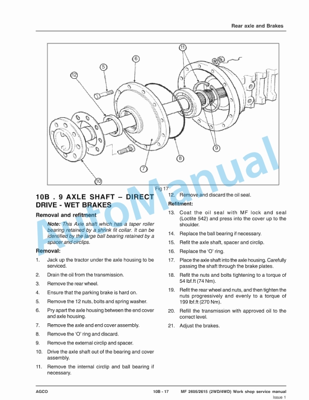 Massey Ferguson 2625 Tractor Workshop Service Manual 4283083M1 3 Massey Ferguson 2625 Tractor Workshop Service Manual 4283083M1 - Image 3
