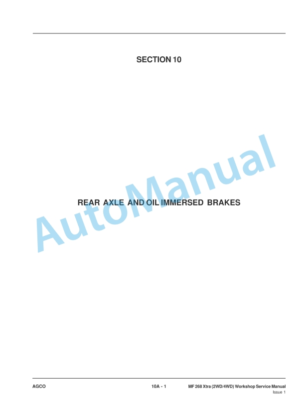 Massey Ferguson 268 2WD-4WD Tractor Workshop Service Manual-2