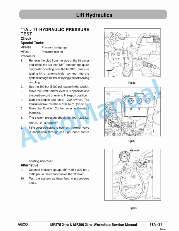 Massey Ferguson 275, 290 Tractor Workshop Service Manual-4