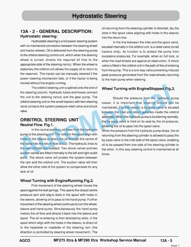 Massey Ferguson 275, 290 Tractor Workshop Service Manual-5