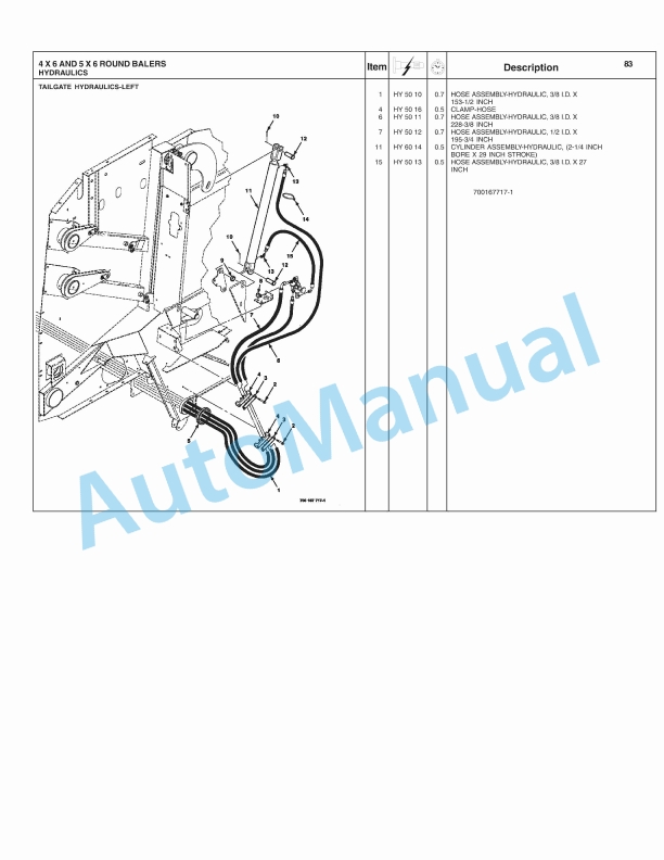 Massey Ferguson 2846, 2846A, 2856, 2856A Round Baler Repair Time Schedule 4283410M2-3