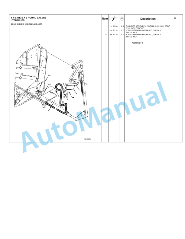Massey Ferguson 2846, 2846A, 2856, 2856A Round Baler Repair Time Schedule 4283410M2-4