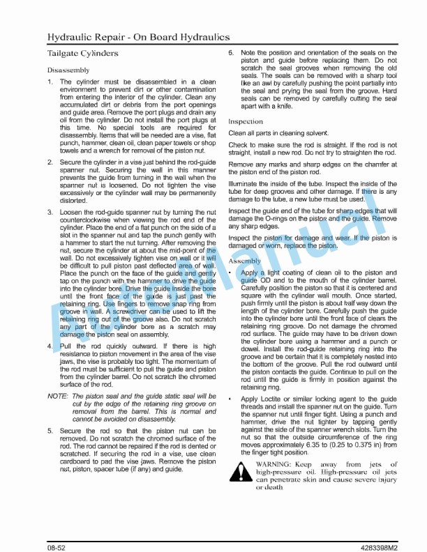 Massey Ferguson 2846, 2846A, 2856, 2856A Round Baler Service Manual 4283398M2-4