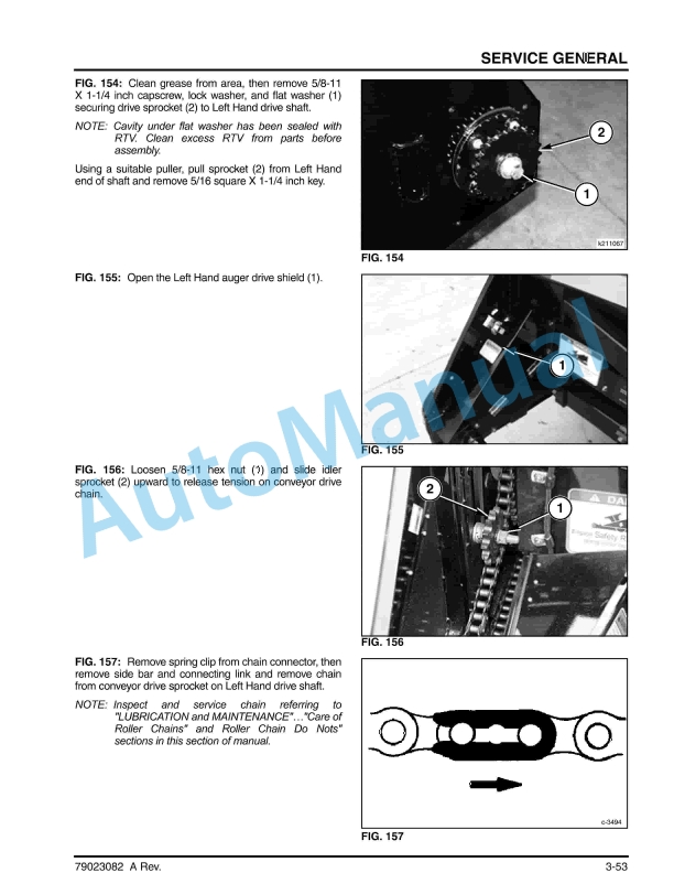 Massey Ferguson 3000 Corn Header Workshop Service Manual 79023082A-2