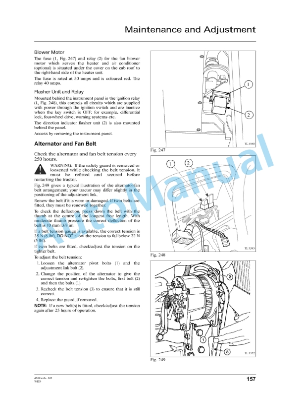 Massey Ferguson 4200 Series Cab Tractor Operator Instruction Book 1857230M2-5