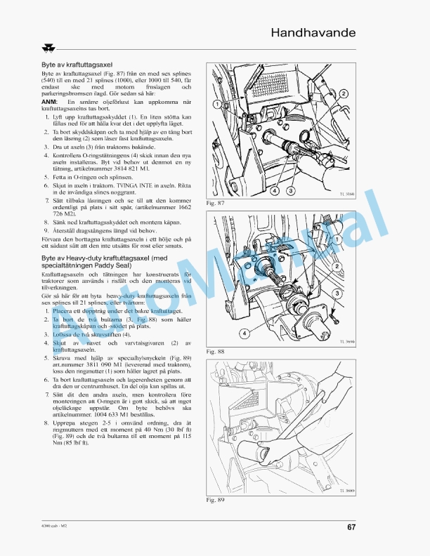Massey Ferguson 4300 Series Cab Tractor Operator Instruction Book 1857311M2-3