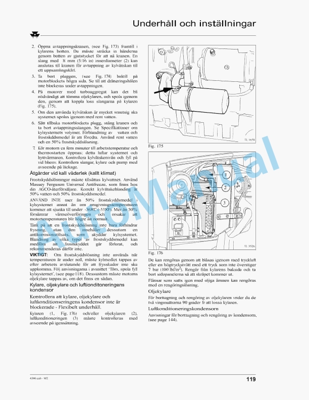 Massey Ferguson 4300 Series Cab Tractor Operator Instruction Book 1857311M2-5