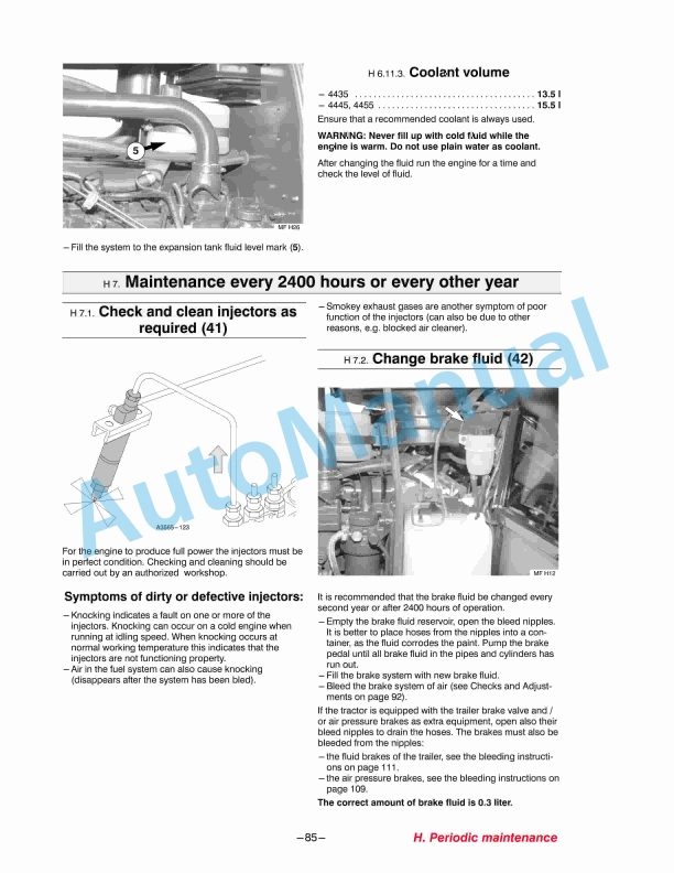 Massey Ferguson 4400 Series Tractors Operator Instruction Book 39836211-3