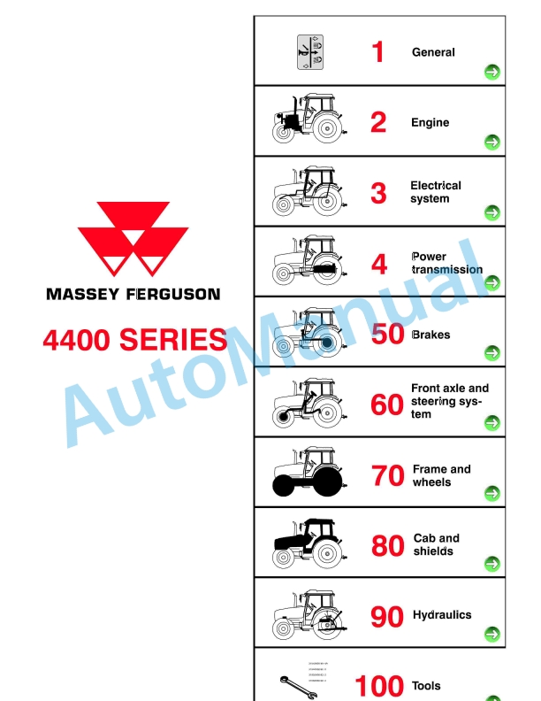 Massey Ferguson 4400 Series Tractors Operators Manual