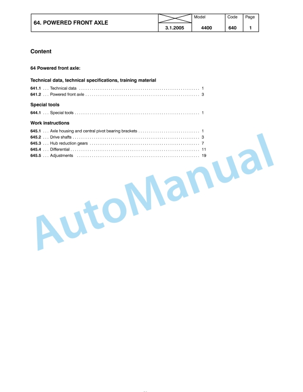 Massey Ferguson 4400 Series Tractors Operators Manual-4