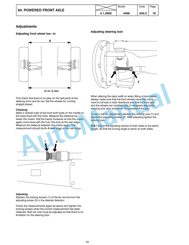 Massey Ferguson 4400 Series Tractors Workshop Service Manual-5