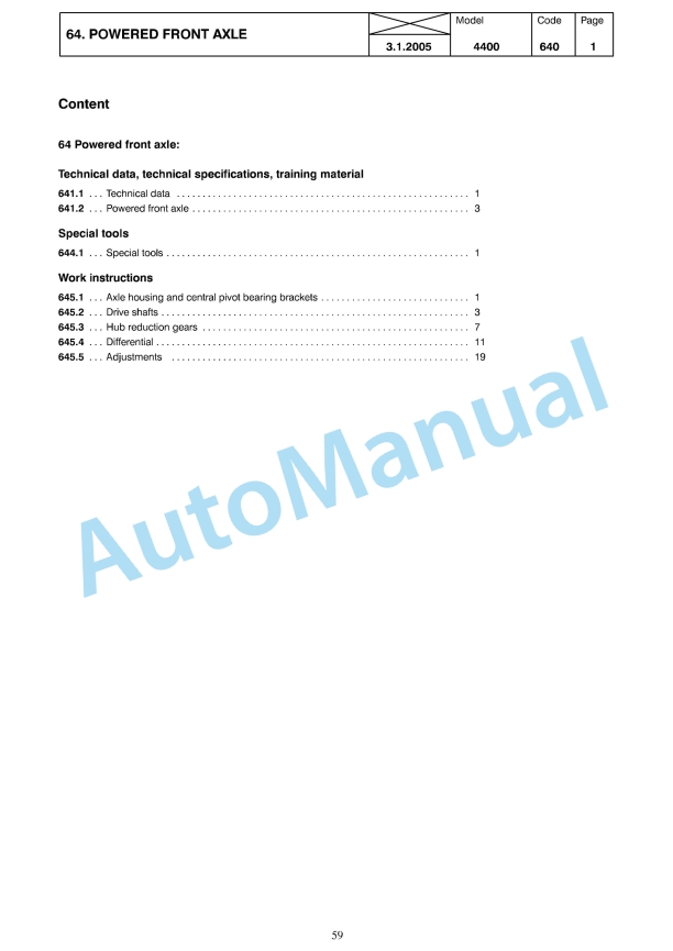 Massey Ferguson 4400 Series Workshop Service Manual-4