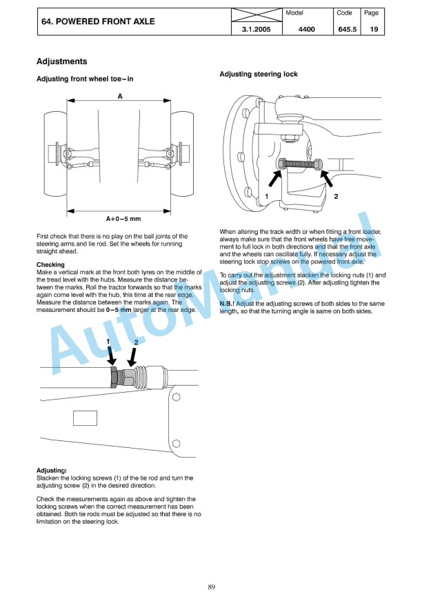 Massey Ferguson 4400 Series Workshop Service Manual-5