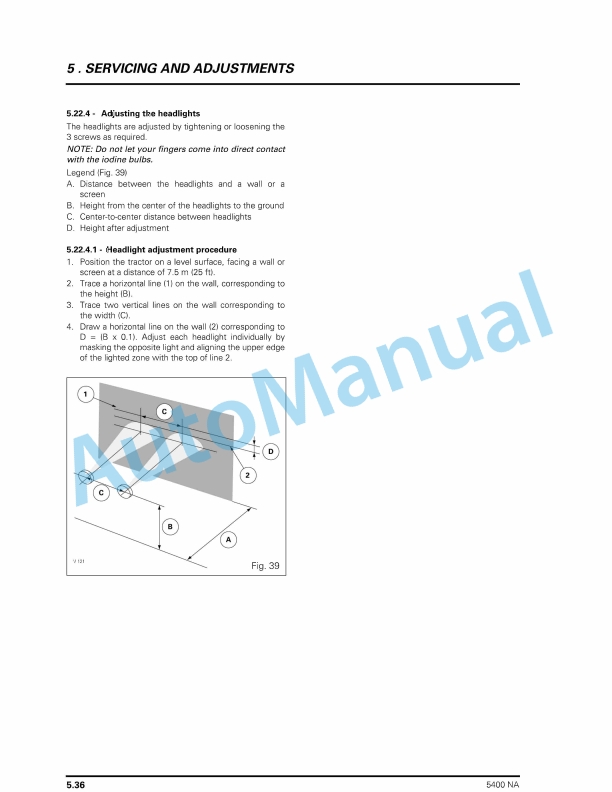 Massey Ferguson 5400 Series Tractors Operator Instruction Book 3378505M2-4