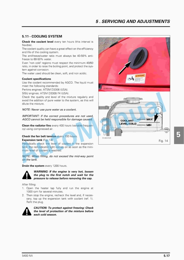 Massey Ferguson 5400 Series Tractors Operator Instruction Book 3378806M1-3