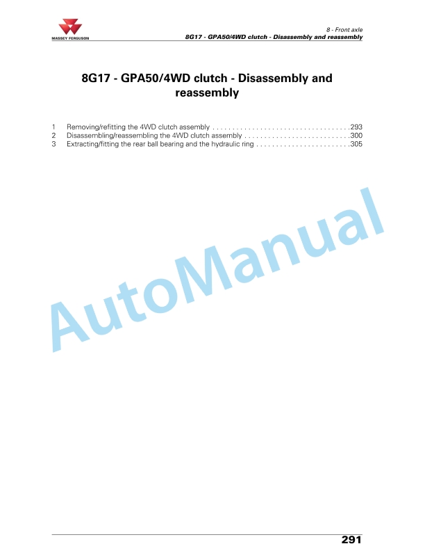 Massey Ferguson 5400 Series Tractors Workshop Service Manual 3378545M5sup-3-4