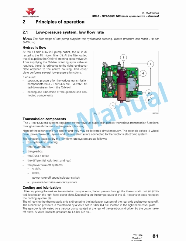 Massey Ferguson 5400 Series Tractors Workshop Service Manual 3378545M5sup-3-5