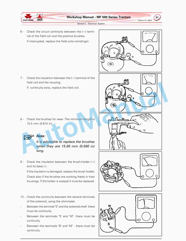 Massey Ferguson 573, 583, 593, 596 Tractors Workshop Service Manual 4283075M1 5 Massey Ferguson 573, 583, 593, 596 Tractors Workshop Service Manual 4283075M1 - Image 5