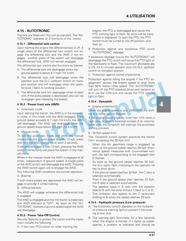 Massey Ferguson 6200 Series Tractor Operator Instruction Book 3378306M3-2