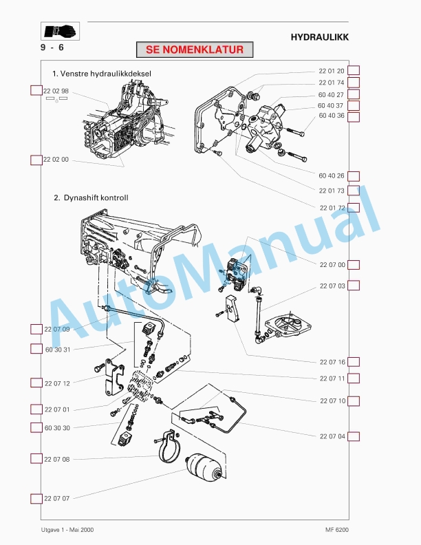Massey Ferguson 6200 Series Tractor Repair Time Schedule 3378193M2-5