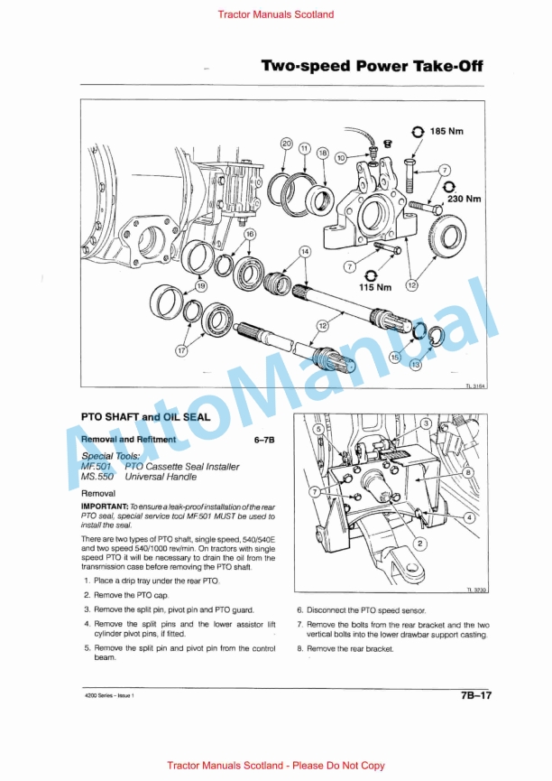 Massey Ferguson 6400 Series Tractor Workshop Service Manual 2 Massey Ferguson 6400 Series Tractor Workshop Service Manual - Image 2