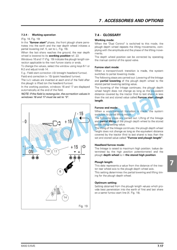 Massey Ferguson 6400 Series Tractors Operator Instruction Book 3378434M4-3