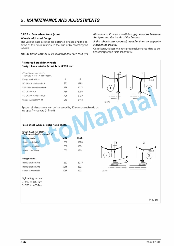 Massey Ferguson 6400 Series Tractors Operator Instruction Book 3378776M1-2