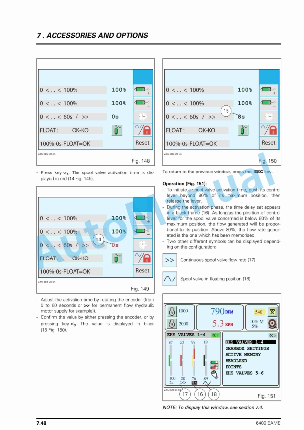 Massey Ferguson 6400 Series Tractors Operator Instruction Book 3378818M1-5