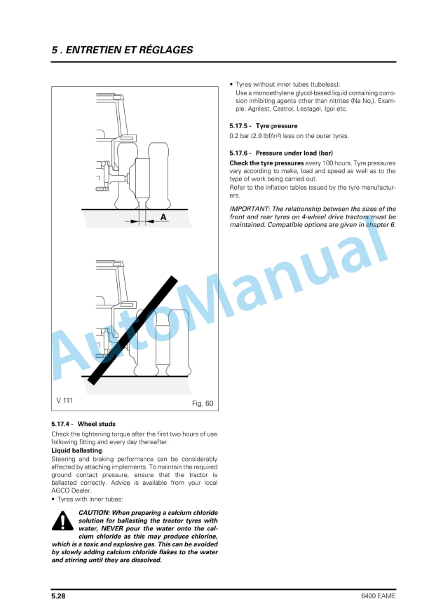 Massey Ferguson 6400 Series Tractors Operator Instruction Book 4315613M1-4