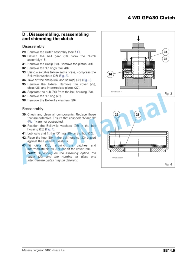 Massey Ferguson 6400 Series Tractors Workshop Service Manual 3378405M5-2