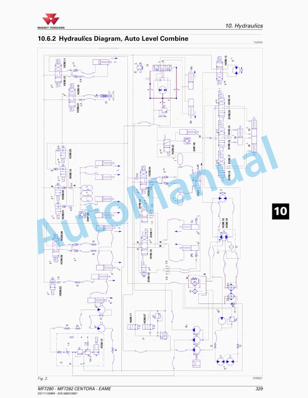 Massey Ferguson 7280 Centora Combine Series Operators Manual D3111100M4-4