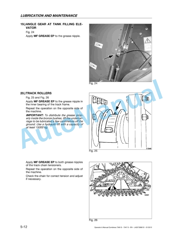Massey Ferguson 7345 S, 7345 S MCS, 7347 S, 7347 S MCS Activa Original Operators Manual LA327306010-2
