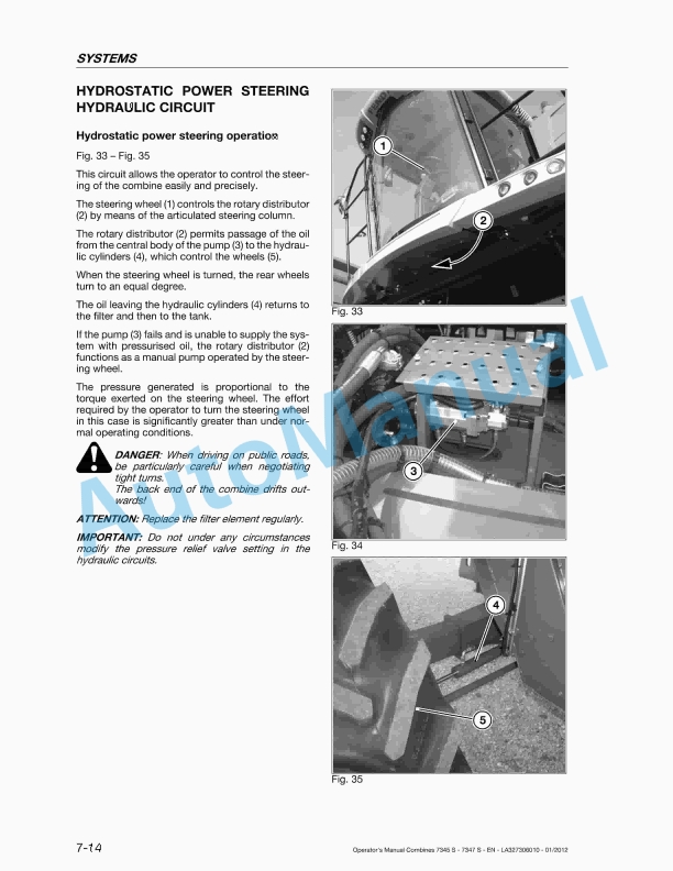 Massey Ferguson 7345 S, 7345 S MCS, 7347 S, 7347 S MCS Activa Original Operators Manual LA327306010-4