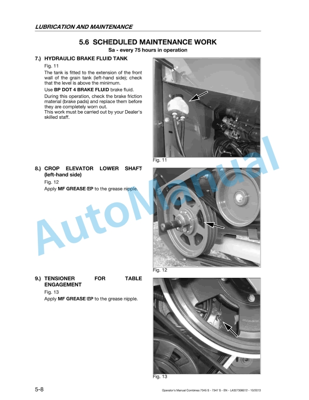 Massey Ferguson 7345 S, 7345 S MCS, 7347 S, 7347 S MCS Activa Original Operators Manual LA327306012-2