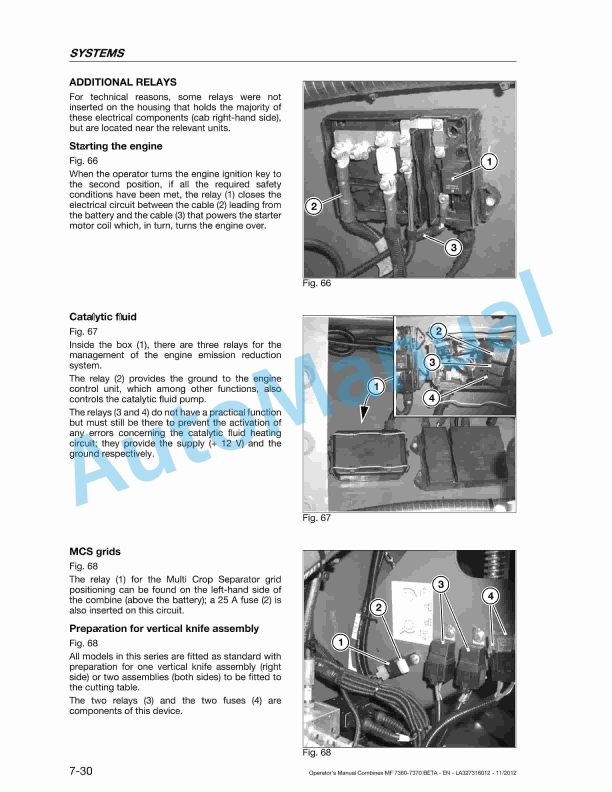 Massey Ferguson 7360, 7360 PL, 7370, 7370 PL Original Operators Manual LA327316012-4