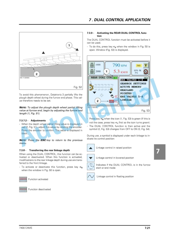 Massey Ferguson 7400 Dyna-VT Tractors Datatronic 3 Operator Instruction Book 4315207M1-5