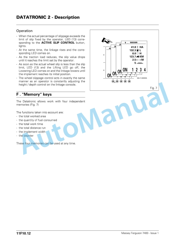 Massey Ferguson 7400 Series Tractors Workshop Service Manual 3378553M4-5