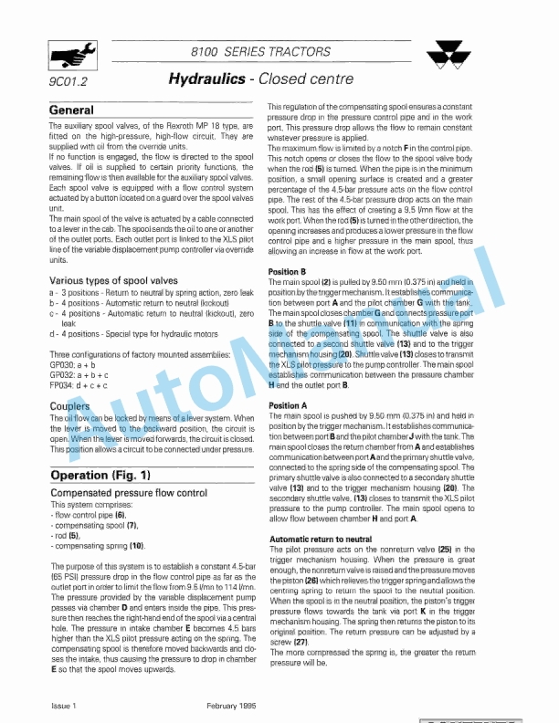 Massey Ferguson 8100 Series Tractors Workshop Service Manual-2