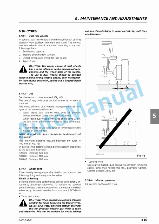 Massey Ferguson 8400 Series Tractors Operator Instruction Book 3378486M2-2