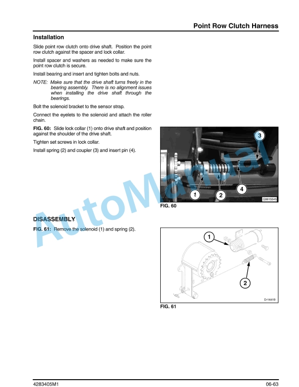 Massey Ferguson 8516, 8523, 8524, 8531 Planter Workshop Service Manual 4283405M1-3