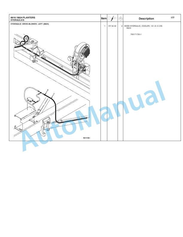 Massey Ferguson 8816, 8824 Planter Repair Time Schedule 4283393M1-5