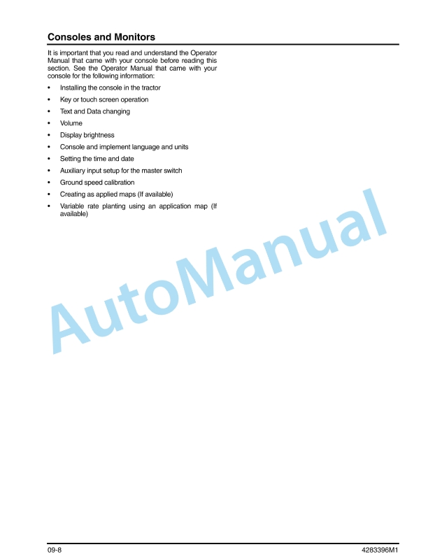Massey Ferguson 8831 Planter Workshop Service Manual 4283396M1-5