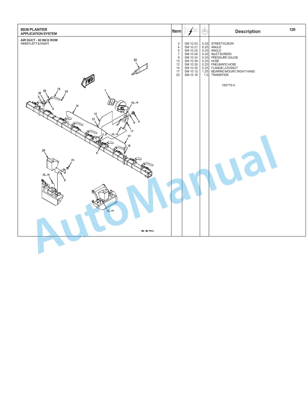 Massey Ferguson 8936 Planter Repair Time Schedule 4283514M1-5