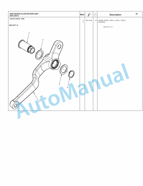Massey Ferguson 9000 Series Planter Row Unit Repair Time Schedule 4283534M1-5