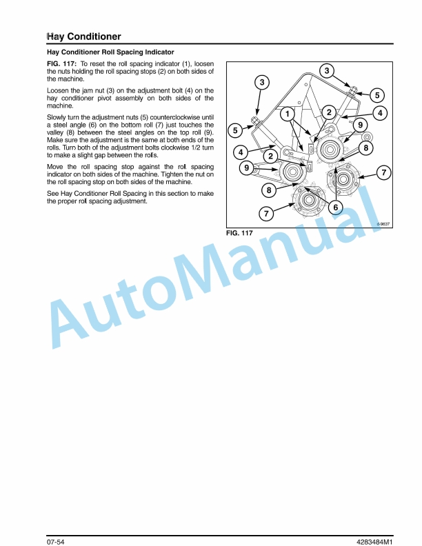 Massey Ferguson 9186 Rotary Disc Header Service Manual 4283484M1-5