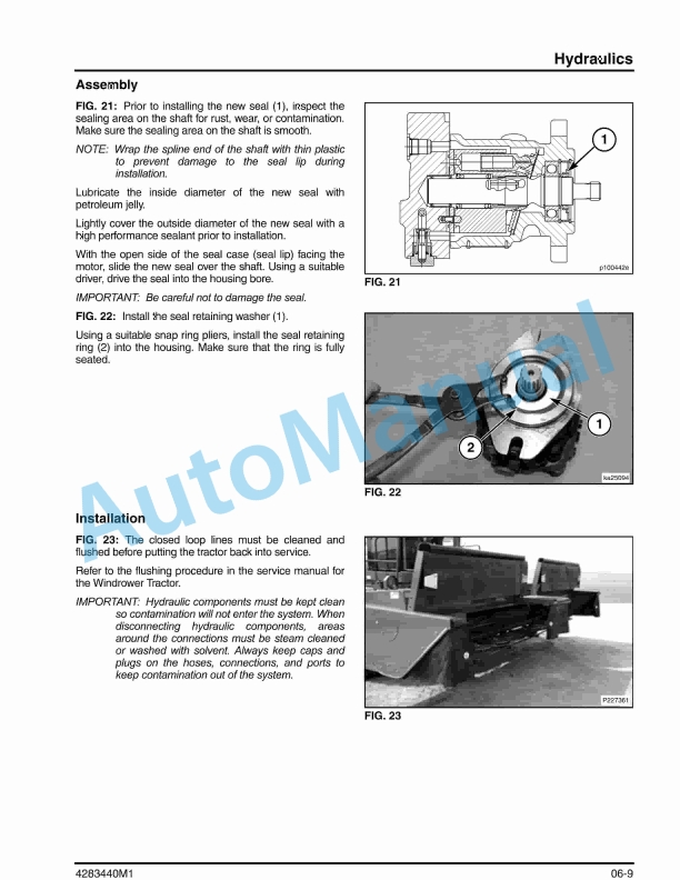 Massey Ferguson 9195, 9196 Rotary Disc Header Service Manual 4283440M1-2