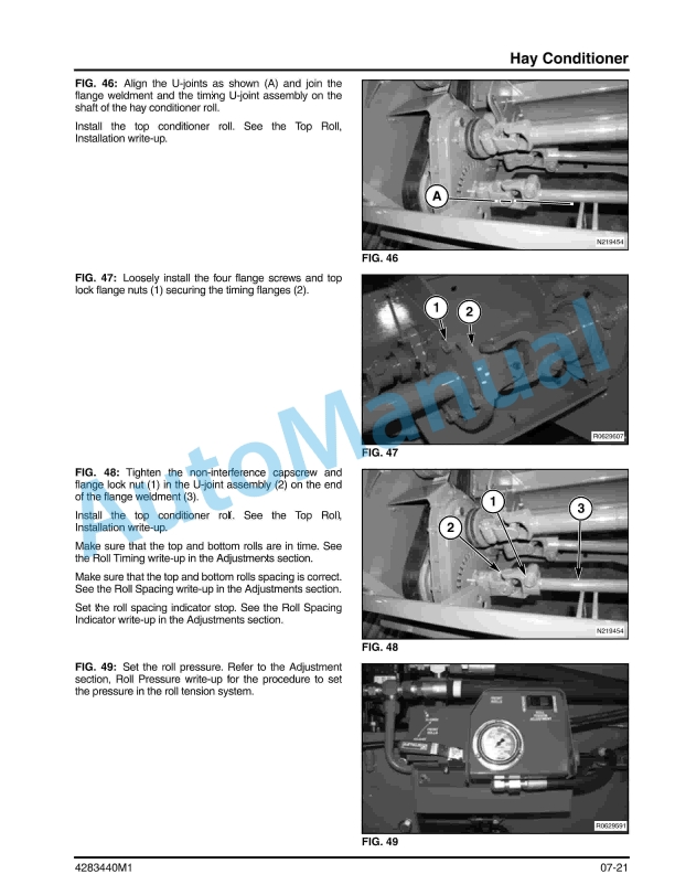 Massey Ferguson 9195, 9196 Rotary Disc Header Service Manual 4283440M1-3