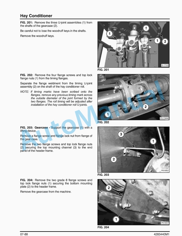 Massey Ferguson 9195, 9196 Rotary Disc Header Service Manual 4283440M1-5